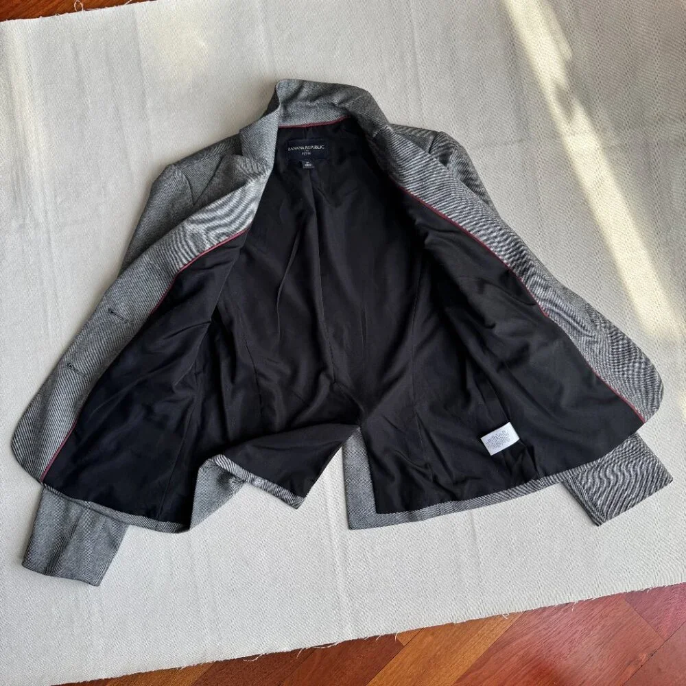 Charcoal Gray Classic Blazer Jacket 2P - Picture 11 of 16